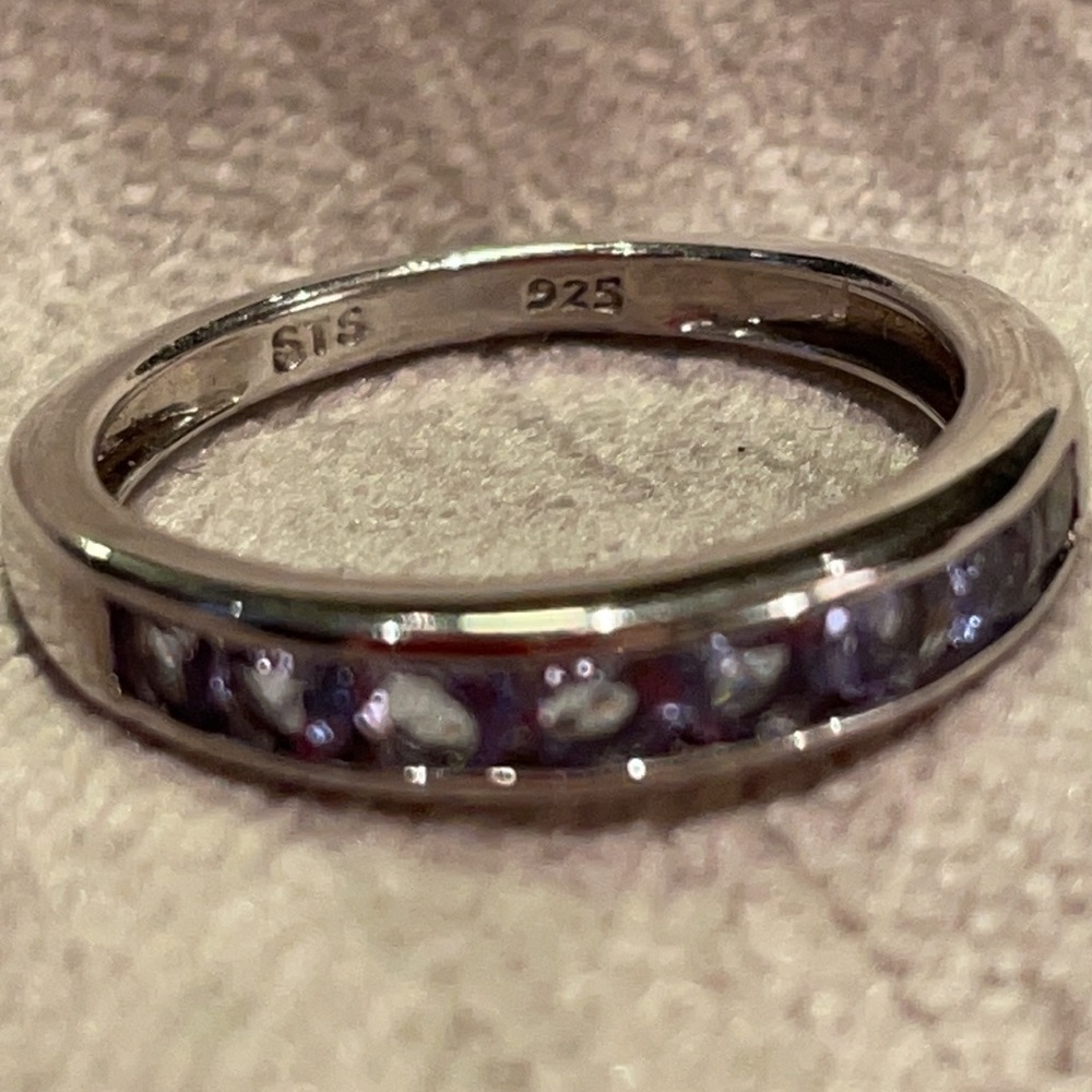 Chanel Style Genuine Tanzanite Band Ring Sterling Silver 925